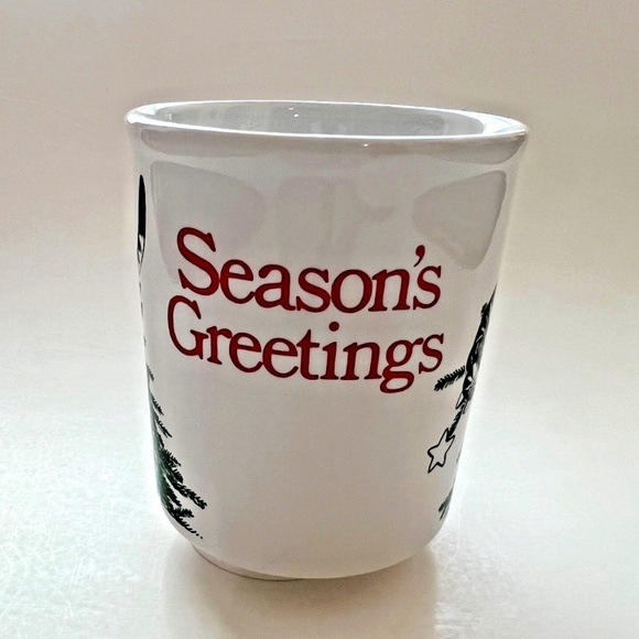 B. Kliban cat Seasons Greetings Mug  Tree And Black Cat 1980’s Kiln Craft - Picture 2 of 5